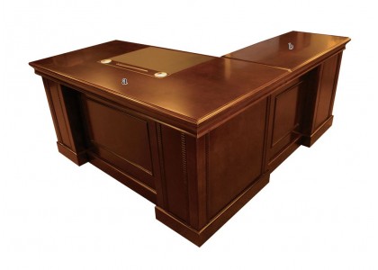 63"W Rectangular Veneer Executive Desk